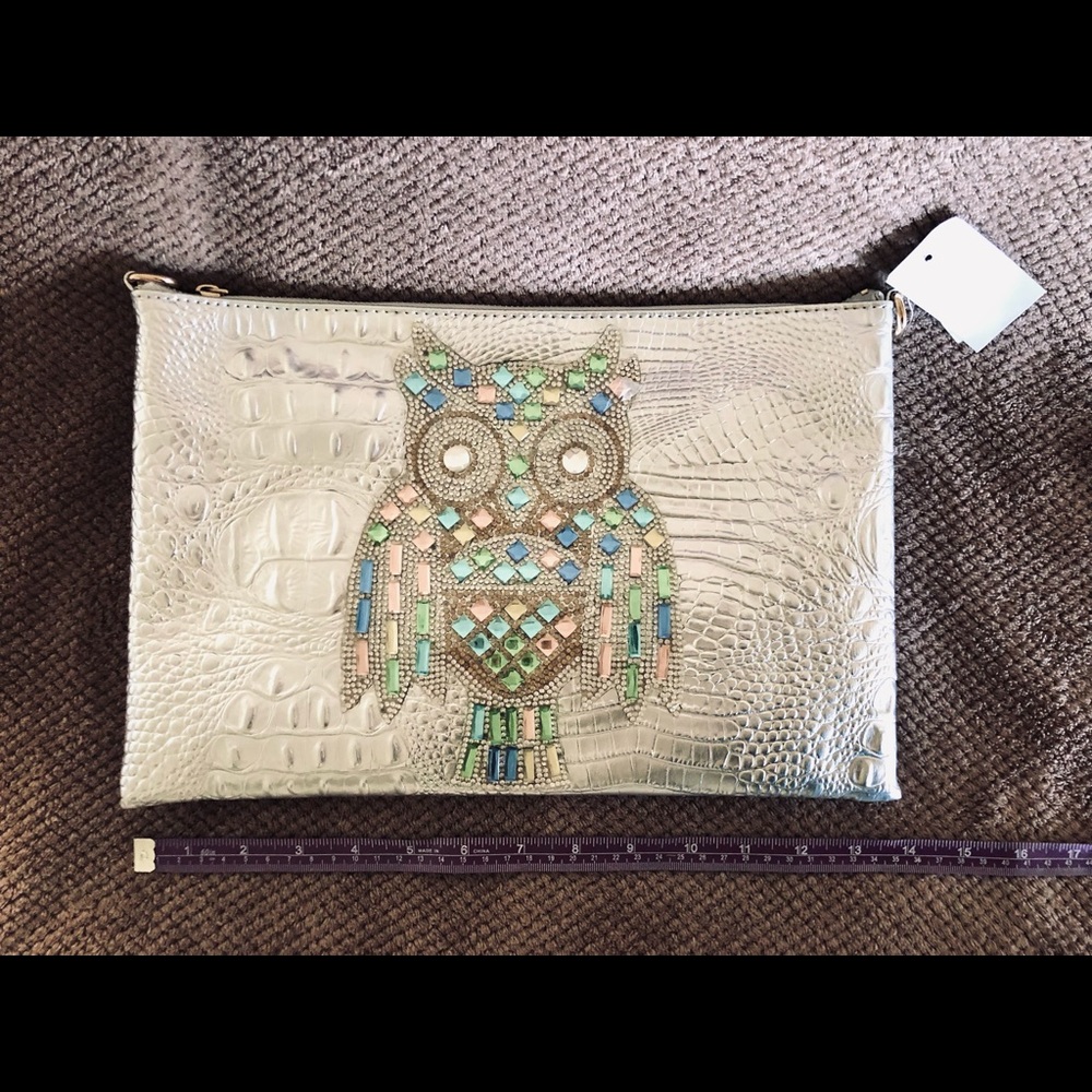 Jeweled Rhinestone Owl Purse